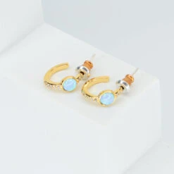 Boucle Opala 12 Boucle Opala -Majolie BijouxMajolie BOUCLEOPALABLEU 19