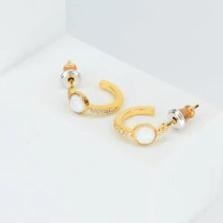 Boucle Opala 15 Boucle Opala -Majolie BijouxMajolie BoucleOPALA PAireBlanche 37