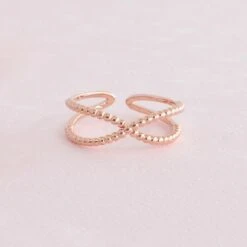 Bague Isla - Or Rose 5 Bague Isla - Or Rose -Majolie Bijoux Majolie Bague Isla Rose