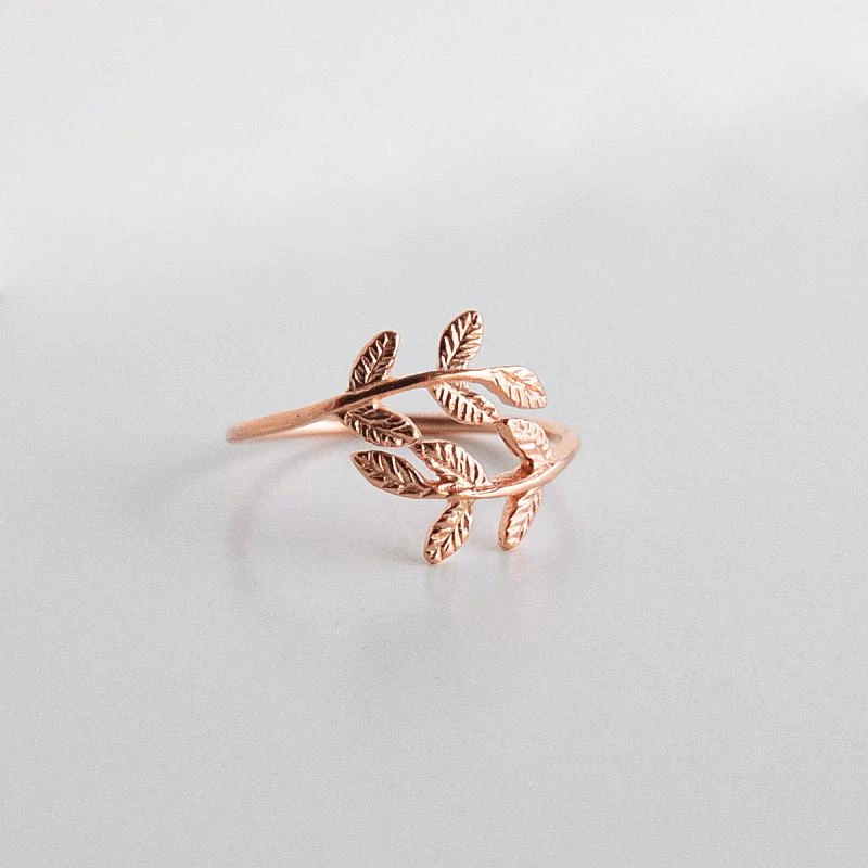 Bague Laurier - Or Rose 1 Bague Laurier - Or Rose