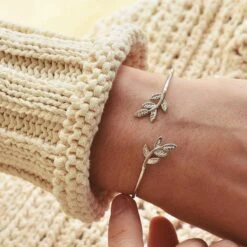 Bracelet Laurier - Argent 9 Bracelet Laurier - Argent -Majolie Bijoux Majolie Bangle Laurier Argent2