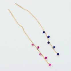 Boucles Tombantes Lilja 8 Boucles Tombantes Lilja -Majolie Boucles Lilja Bleu Rose