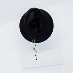 Boucles Tombantes Lilja 11 Boucles Tombantes Lilja -Majolie Boucles Lilja Portee Bleu