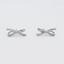 Puces Ribbon 13 Puces Ribbon -Majolie Boucles Ribbon Argent