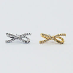 Puces Ribbon 10 Puces Ribbon -Majolie Boucles Ribbon Argent Or2