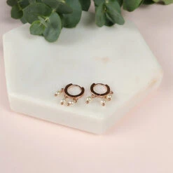 Mini Créole Loria 6 Mini Créole Loria -Majolie Loria Or Rose Paire