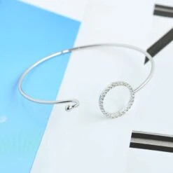 Bangle Cercle Diamanté - Argent 6 Bangle Cercle Diamanté - Argent -Majolie Majolie Bijoux Bracelet Cercle Diamante Argent1