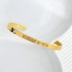 Bangle Allergique Au Matin - Or -Majolie Majolie Bracelet Allergique Au Matin Or1