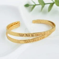 Bangle Team Pain Au Chocolat - Or 5 Bangle Team Pain Au Chocolat - Or -Majolie Majolie Bracelet Pain Au Chocolat Or2