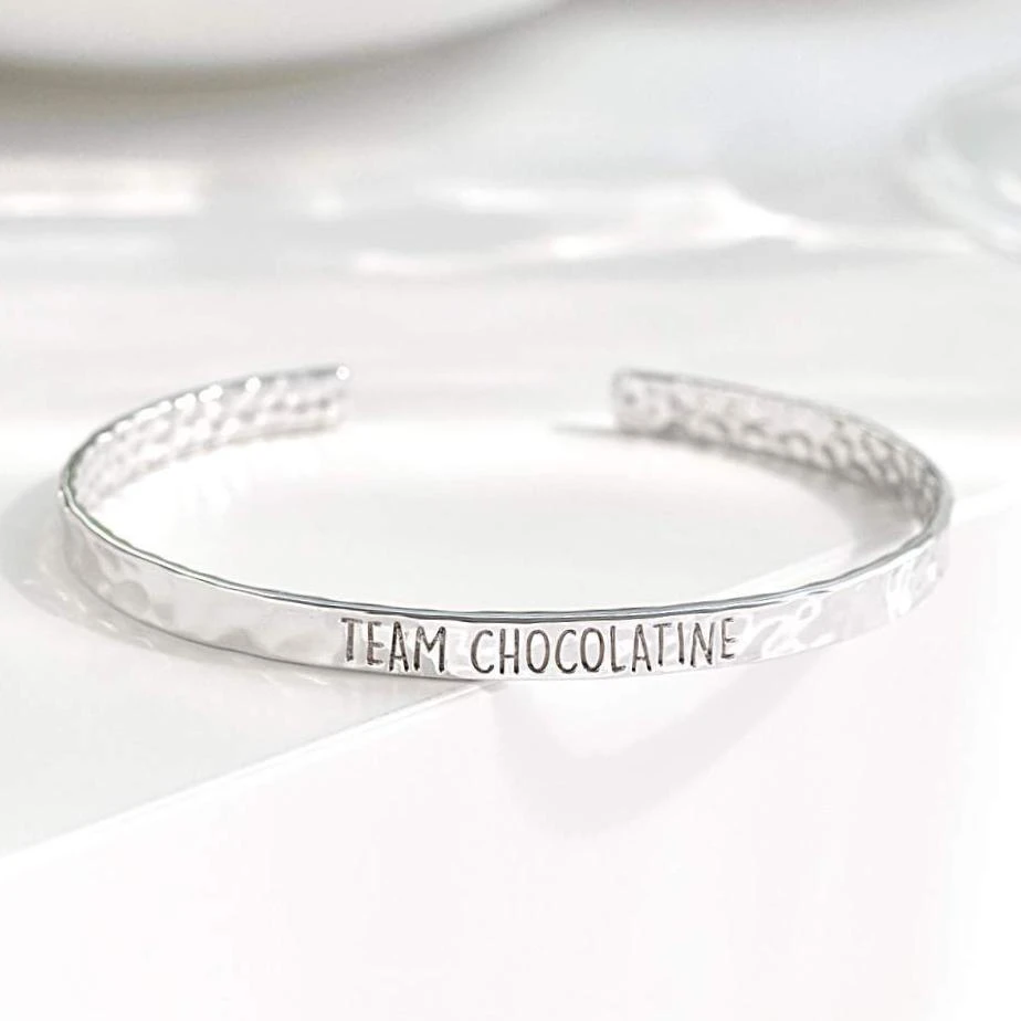 Bangle Chocolatine - Plaqué Rhodium 1 Bangle Chocolatine - Plaqué Rhodium