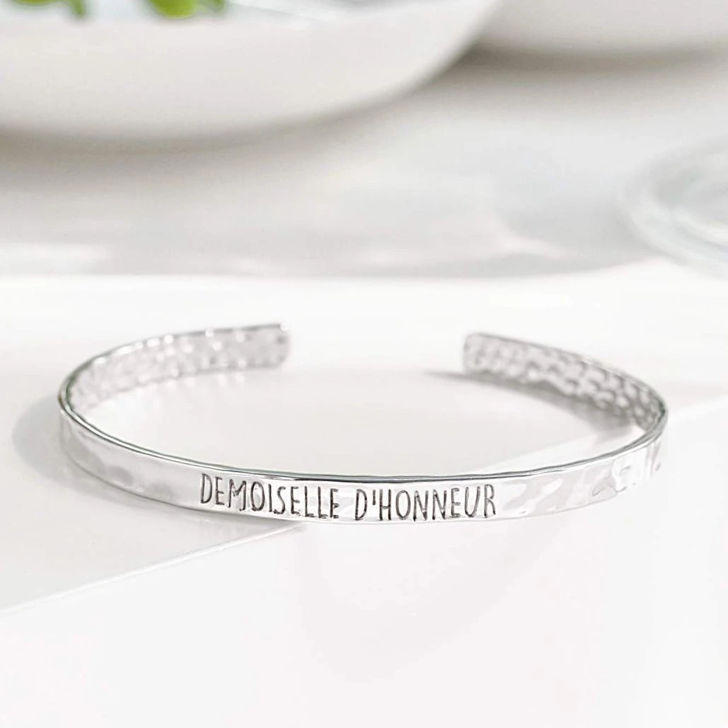 Bangle Demoiselle D'Honneur - Plaqué Rhodium 1 Bangle Demoiselle D'Honneur - Plaqué Rhodium