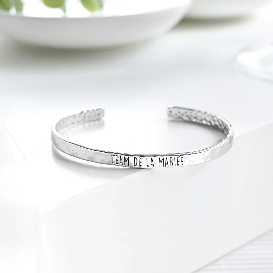 Bangle Team De La Mariée - Plaqué Rhodium 2 Bangle Team De La Mariée - Plaqué Rhodium – Image 2