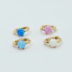 Mini Créoles Opal 19 Mini Créoles Opal -Majolie Mini Creoles Opal Square