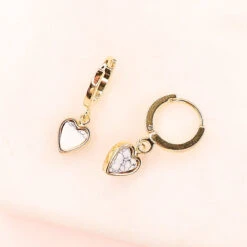 Mini Créole Valentine 10 Mini Créole Valentine -Majolie Valentine Marbre Paire